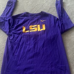 Nike Purple and Gold LSU Long Sleeve Tee